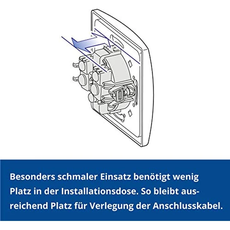 ALING-CONEL Doppel-Schutzkontaktsteckdose 16A/250V~, Unterputz für Installationsdose 60mm Ø, inkl. Rahmen, Weiß (RAL 9003) – Bild 5