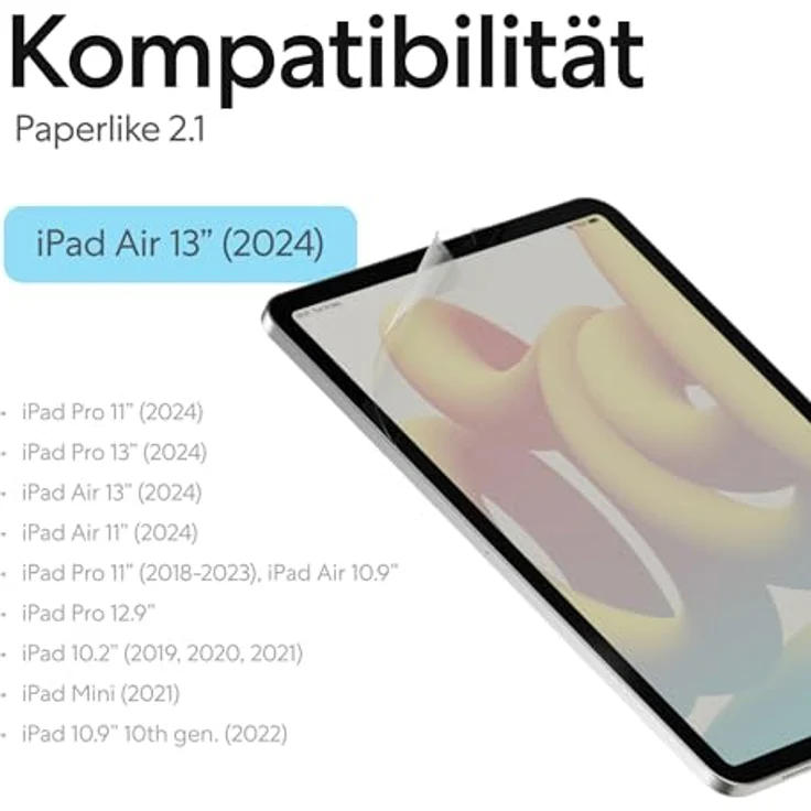 Paperlike 2.1 (2 Stück) für iPad Air 13" (2024) - Transparente Folie zum Schreiben und Zeichnen wie auf Papier – Bild 2
