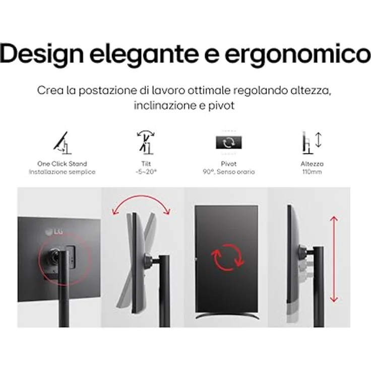 LG 32UR550K-B, 31,5 Zoll 4K Ultra HD Monitor mit 3840 x 2160 Pixel, HDR10, 60 Hz, ergonomischem Design in Schwarz – Bild 4