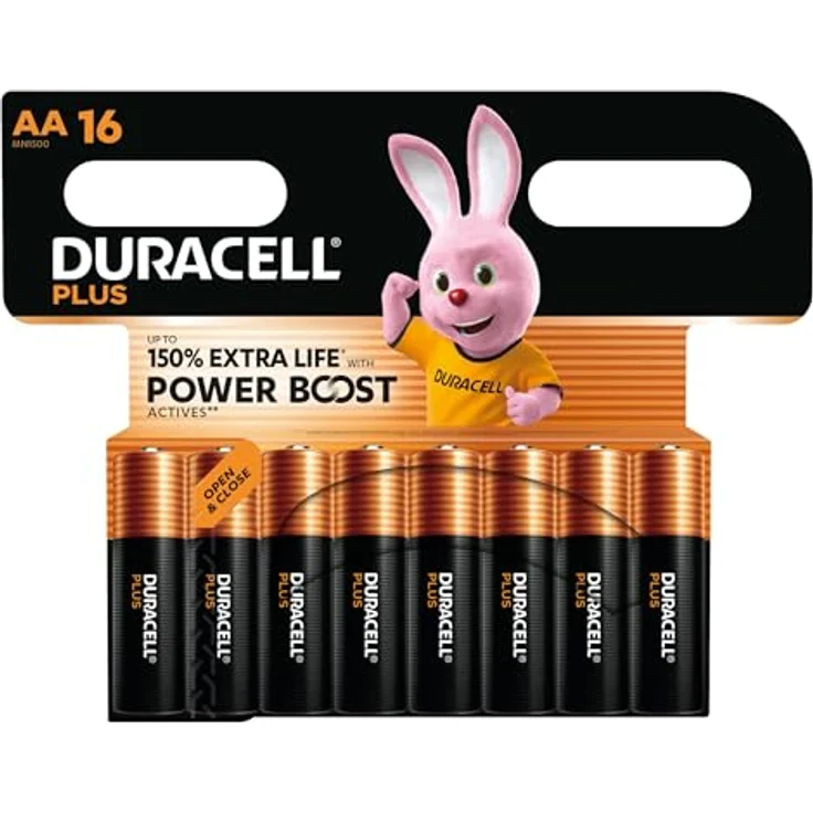 Duracell Plus Power Boost AA Batterien, 16er Blister mit langer Lebensdauer – Bild 1