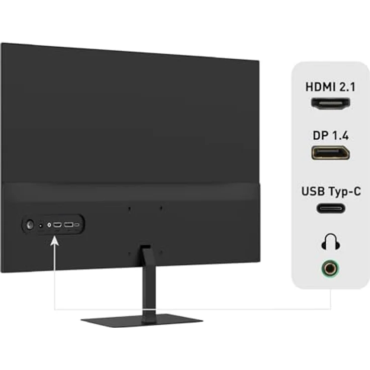 Odys i27-Q-100-27 Zoll (69 cm) Office & Gaming Monitor, WQHD, FreeSync, USB-C, Schwarz – Bild 3