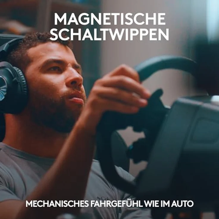 Logitech G PRO Rennlenkrad, Direktantrieb 11 Nm, TRUEFORCE Force Feedback, magnetische Schaltwippen, Doppelkupplung, OLED-Display, Schnellentriegelung, PRO Tastenlayout, Playstation & PC - Schwarz – Bild 5