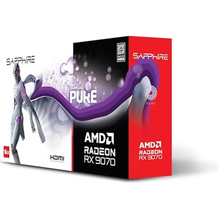Sapphire Pure AMD Radeon™ RX 9070 Gaming OC 16GB DUAL HDMI/DUAL DP, Grafikkarte mit RX9070 – Bild 1