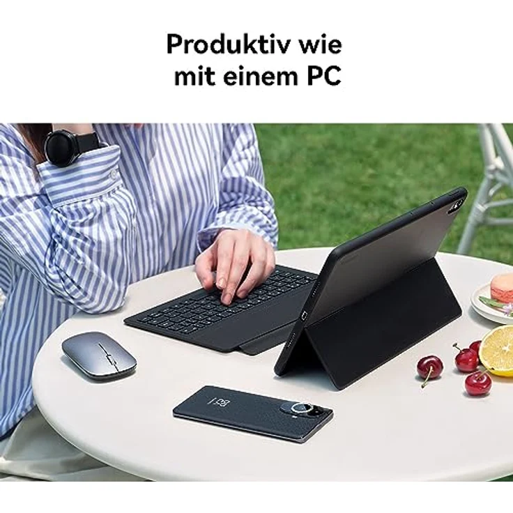 HUAWEI MatePad 11,5 Zoll (2023) Tablet, 2K FullView Display, inklusive Hülle mit Tastatur, WiFi 6, 8GB+128GB, 7700 mAh Akku, 6,85 mm dünnes Unibody-Metallgehäuse, Deutsche Version, grau – Bild 3