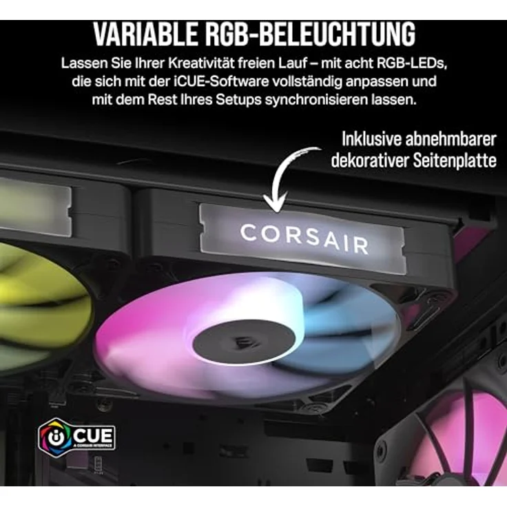 CORSAIR iCUE LINK RX120 RGB 120mm PWM-Lüfter - Magnetisches Kuppellager - Einzelner Lüfter - Schwarz - Preisvergleich – Bild 5