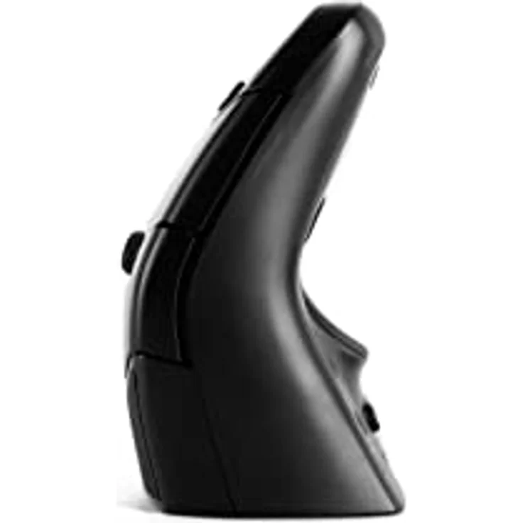 BakkerElkhuizen DXT03W Ergonomisch gestaltete kabellose beidhändige Präzisionsmaus, USB-A-Dongle, Schwarz – Bild 1