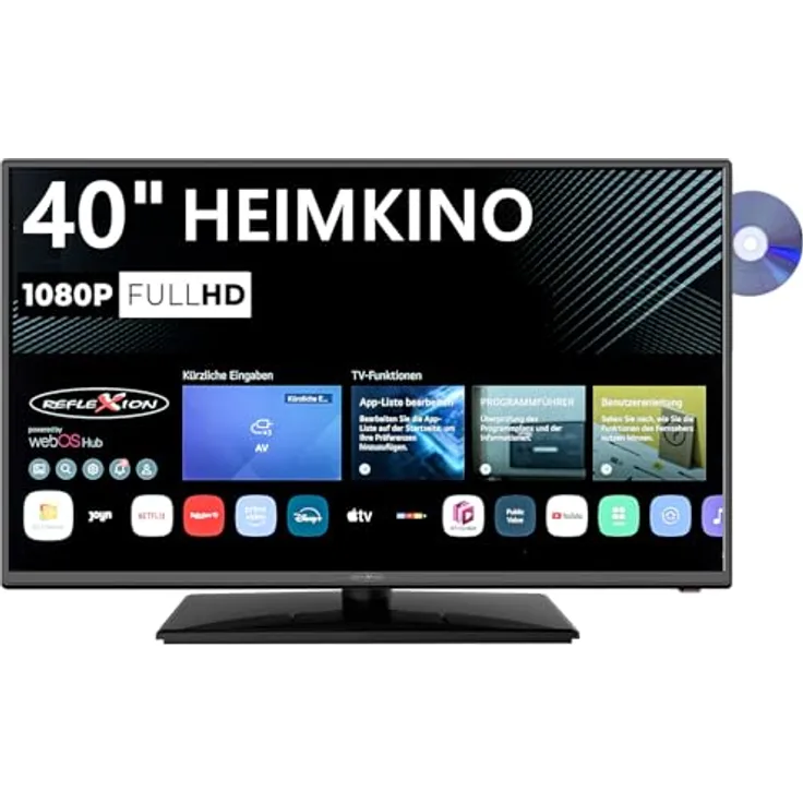Reflexion LDDW40iBT Smart LED-TV 32" Full HD, DVB-S2/C/T2, WLAN, PVR, DVD-Player, 81,3 cm