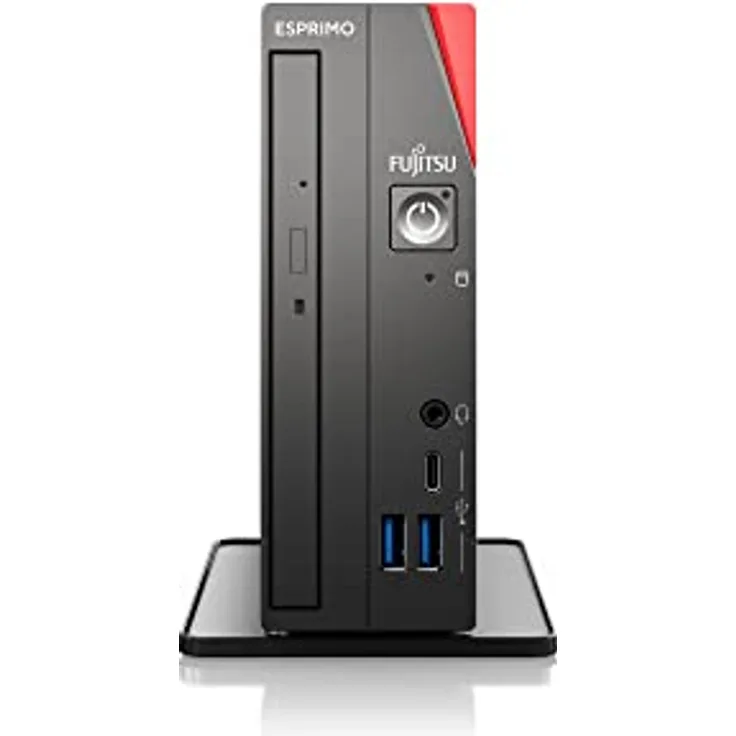 Fujitsu ESPRIMO G9012 UCFF Intel® Core™ i5 i5-12500T 16 GB DDR4-SDRAM 512 GB SSD Windows 11 Pro Mini-PC Schwarz, Rot