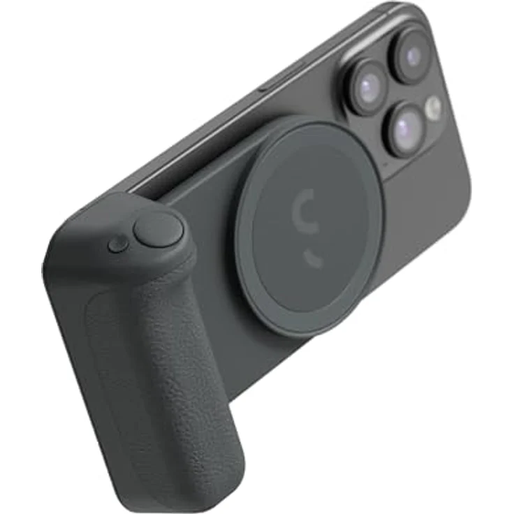 ShiftCam SnapGrip Pro Magsafe Halterung, Smartphone-Stativ mit ergonomischem DSLR-Griff, integrierter Bluetooth-Auslöser, Qi2 kabelloses Laden, 5000 mAh Akku, Schwarz – Bild 1