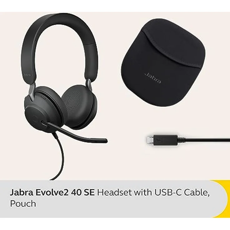 Jabra Evolve2 40 SE USB-C Stereo MS Black – Bild 2