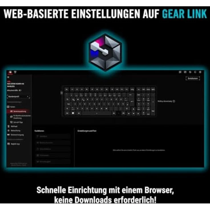 ASUS ROG Strix Morph 96 Wireless, Mechanische Tastatur mit RGB-LED, QWERTZ, Tri-Mode Verbindung, Schwarz – Bild 7