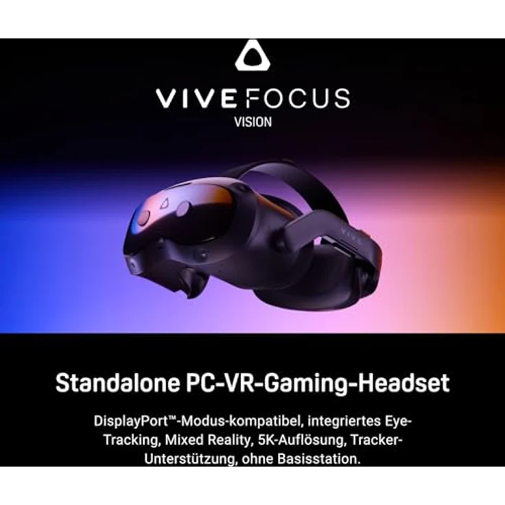 HTC Vive Focus Vision 5K Standalone VR Headset für Business und Gaming, Schwarz – Bild 5