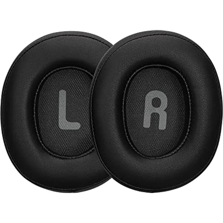 kwmobile 2X Ohrpolster kompatibel mit JBL Tune T760NC / T750BTNC / T710BT / T700BT - Kunstleder Over Ear Kopfhörer Polster, Schwarz