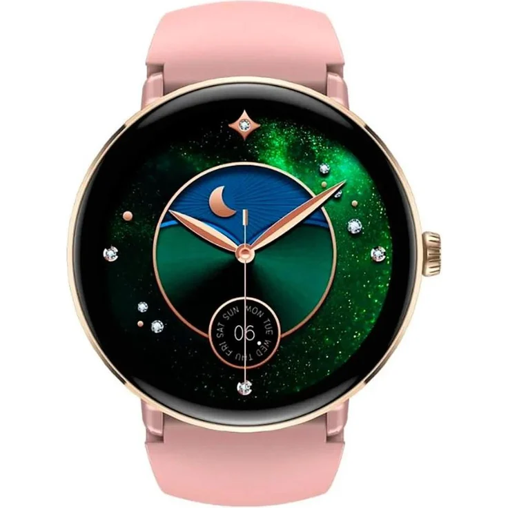 Zeblaze Lily 2 Smartwatch, pink, mit 1,2 Zoll AMOLED-Display, Herzfrequenz- und Sauerstoffsättigungsmessung, über 120 Sportmodi, kompatibel mit FitCloudPro-App