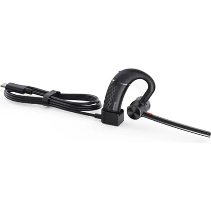 Yealink BH71 Lite, Mono Bluetooth Headset mit 4-Mikrofon-Geräuschunterdrückung, 10h Sprechzeit, 30m Reichweite, ultraleicht 18g, verstellbarer Ohrbügel, Bluetooth 5.3 für Smartphone & PC