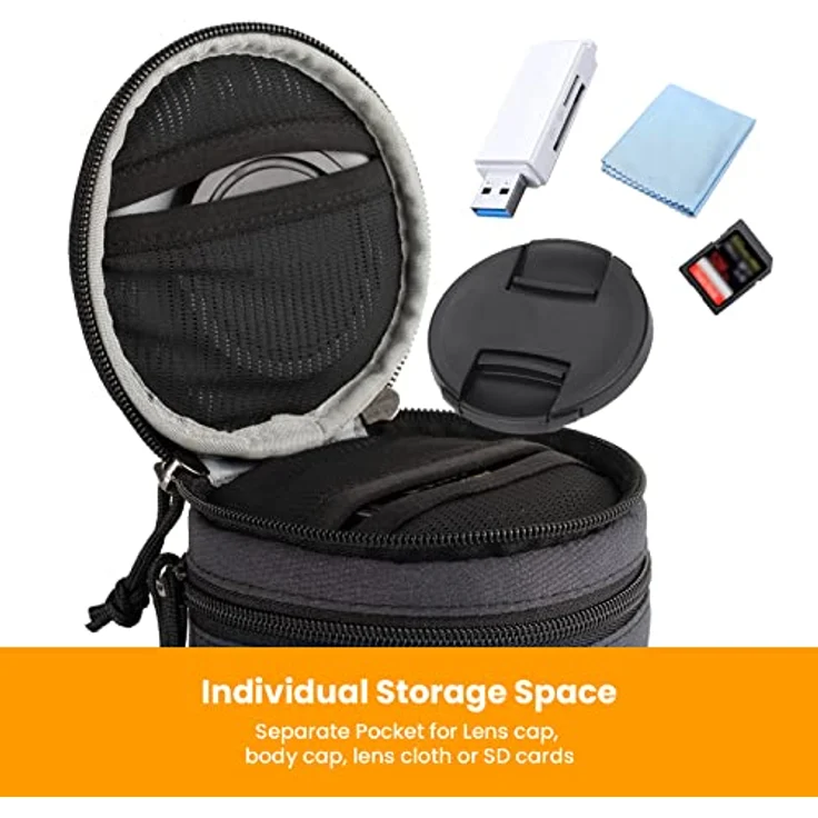 TARION Objektivtasche HLB Größe M, Wasserdichte und Stoßfeste Schutztasche mit Hartschalenboden für Canon, Nikon, Sony, Olympus - Dunkelblau – Bild 5