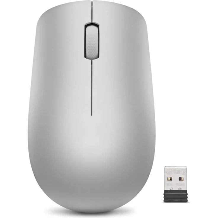 Lenovo 530 Wireless Mouse - Maus - rechts- und linkshändig - optisch - 3 Tasten - kabellos - 2.4 GHz - kabelloser Empfänger (USB) - Platinum Grey - für Flex 5G 14Q8CX05, Legion 5 15IMH05, ThinkCentre M70, V14 G2 ALC, V15 IML, V55t-15 - Preisvergleich – Bild 1