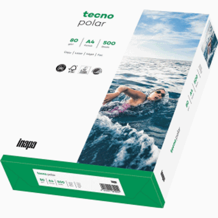 Tecno Kopierpapier Polar A4 80g-qm weiß VE=500 Blatt