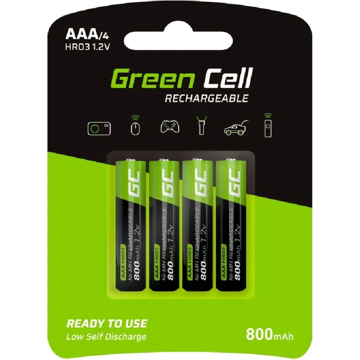 Greencell NIMH 800MAH AAA HR03 4PK – Bild 1