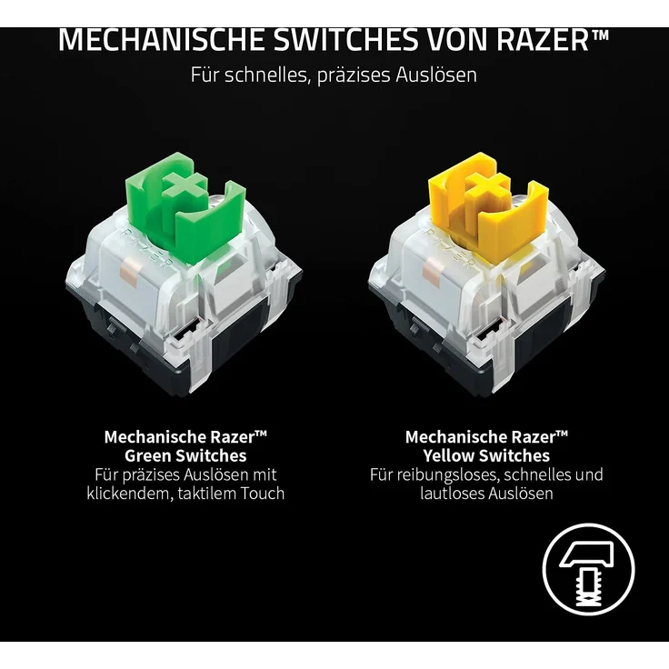 Razer BlackWidow V3 Mini HyperSpeed, Razer YELLOW, USB/Bluetooth, DE QWERTZ (RZ03-03890400-R3G1) – Bild 5