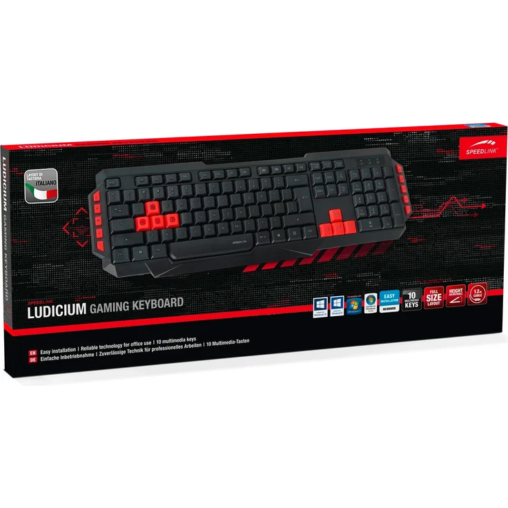 Speedlink Ludicium Gaming Keyboard, USB, IT QWERTY (SL-670009-IT) – Bild 4