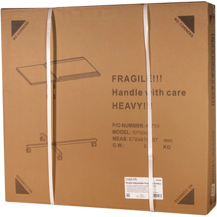 LogiLink Projektor Wagen, höhenverstellbar, Max.10KG, sw-sil – Bild 1