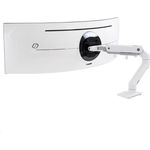 Ergotron HX Monitor Tischhalterung mit HD Gelenk bis 49 Zoll, weiß (45-647-216)