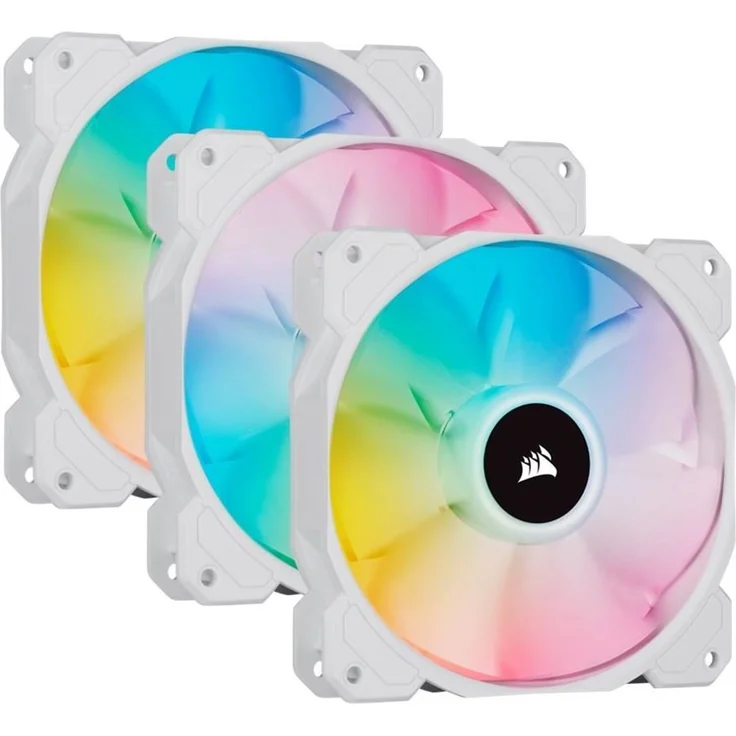 Corsair SP Series, White SP120 RGB ELITE, 120mm RGB LED Fan with AirGuide, Triple Pack with Lighting - Preisvergleich – Bild 6