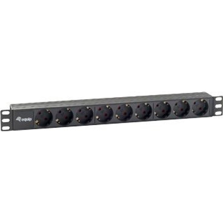 Equip Steckdosenleiste 19''(1HE)9fach Schukon,1,8m Kabel sw