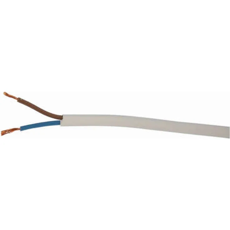 flexible Kunststoff-Schlauchleitung H03VV-F 2G0.75mm² weiß 50m