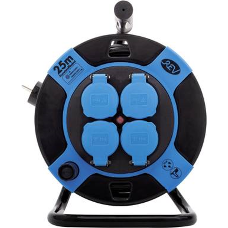 REV Ritter Kabeltrommel 25m KS H05VV schwarz-blau
