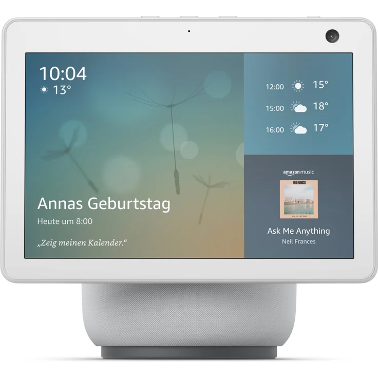 Amazon Echo Show 10 (3. Generation), hochauflösendes Smart Display mit Bewegungsfunktion und Alexa, Weiß – Bild 2