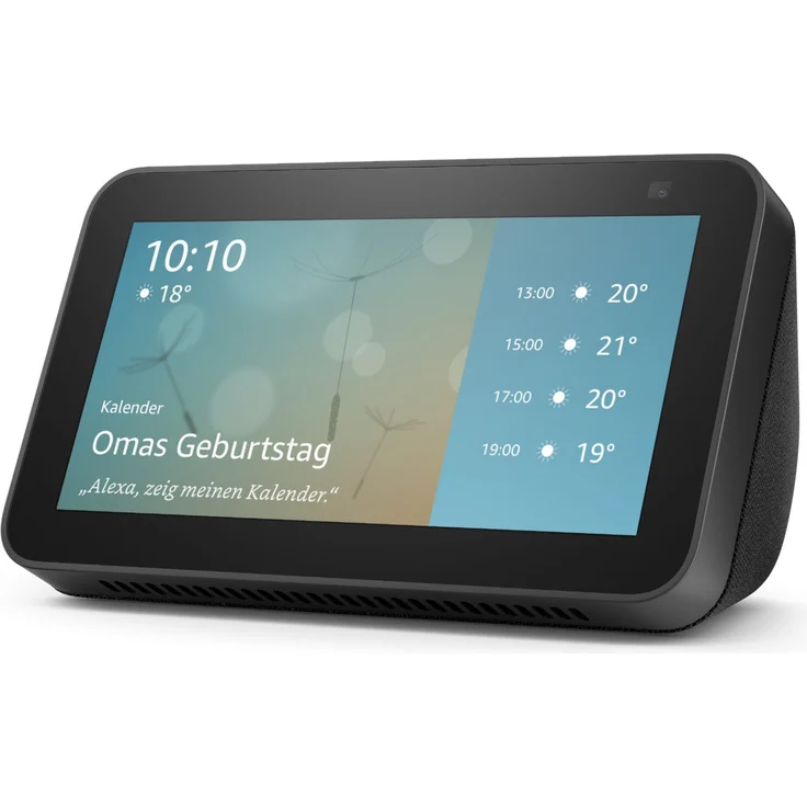 Amazon Echo Show 5 (2. Generation, 2021), Mehr als nur eine Uhr – Smart Display für den Nachttisch, mit Alexa und 2-MP-Kamera, Anthrazit – Bild 10