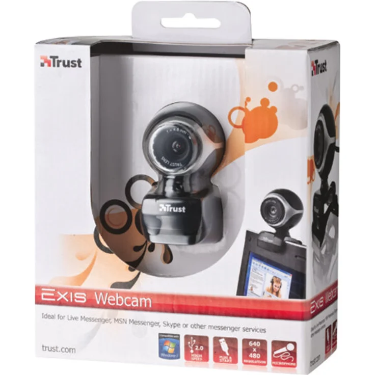 Trust Exis Webcam - Web-Kamera - Farbe - 640 x 480 - Audio - USB2.0 (17003) – Bild 3