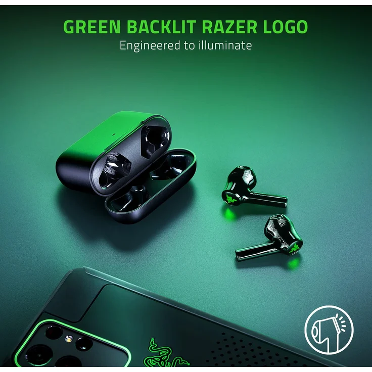 Razer Hammerhead True Wireless X In-Ear Kopfhörer mit Bluetooth, Noise Cancelling, Mikrofon, schwarz – Bild 10
