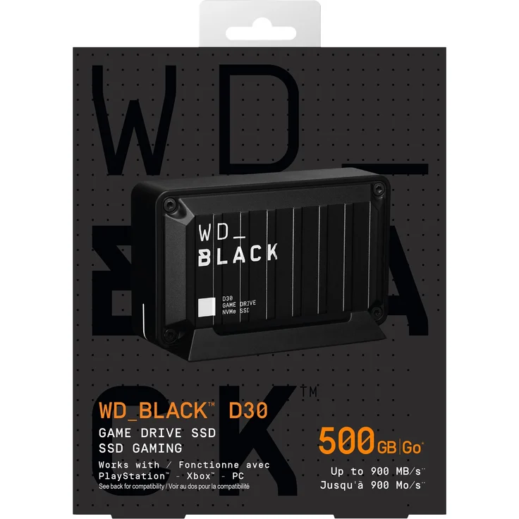 Western Digital WD_Black D30 Game Drive SSD 500GB, USB-C 3.1 (WDBATL5000ABK-WESN) – Bild 5