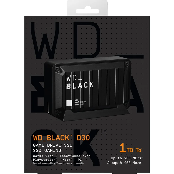 Western Digital WD_Black D30 Game Drive SSD 1TB, USB-C 3.1 (WDBATL0010BBK-WESN) – Bild 4