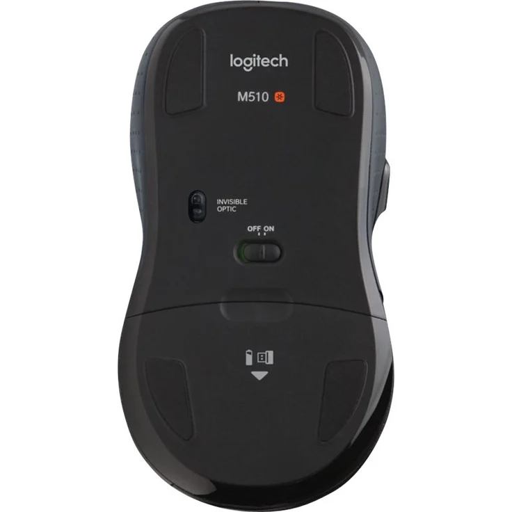 Logitech M510 Kabellose Maus, 2.4 GHz Verbindung via Unifying USB-Empfänger, 1000 DPI Laser-Sensor, 24-Monate Akkulaufzeit, 7 Tasten, PC-Mac - Schwarz – Bild 4