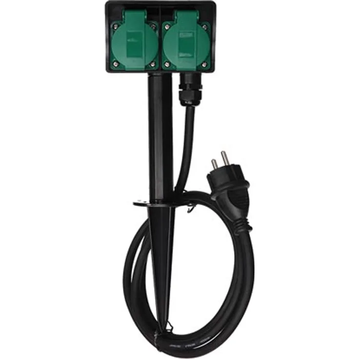 mehrfachsteckdose 3680 W schwarz-grün