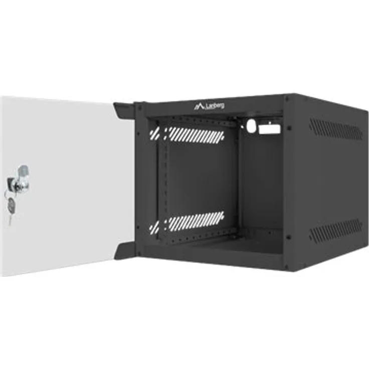 Lanberg WF10-2304-10B-Gehäuse (4 HE, 240 mm 280 mm 310 mm, hängend, Glas, 10 '', schwarz) (WF10-2304-10B)