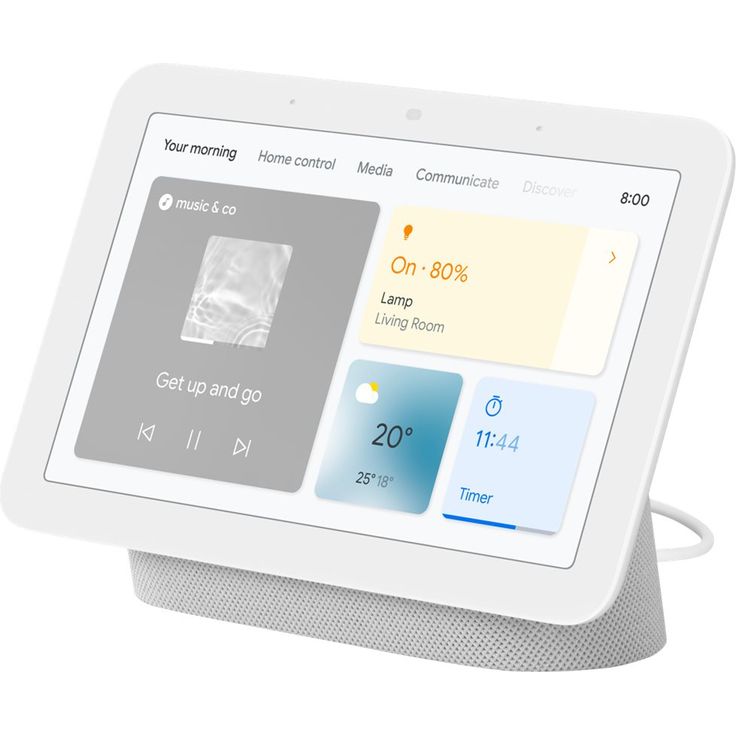 Google Nest Hub (2. Generation) Netzwerk-Lautsprecher, WLAN, Wireless Docking, Bluetooth, Sprachsteuerung, Google Assistant, Sprachassistent, kreide – Bild 4