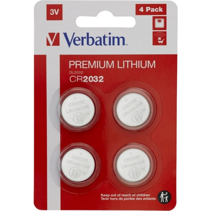 Verbatim CR2032 - Einwegbatterie - CR2032 - Lithium - 3 V - 4 Stück(e) - Silber (49533) – Bild 2