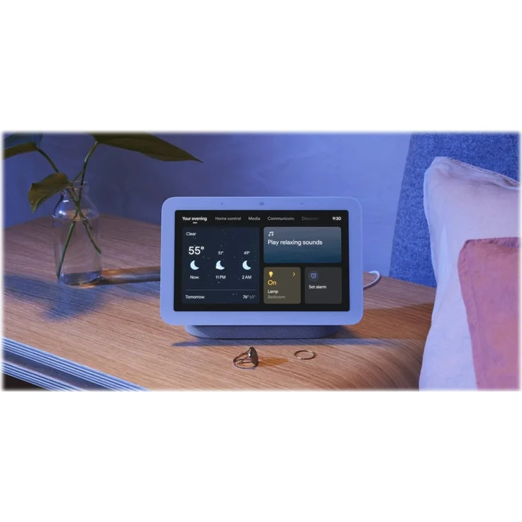 Google Nest Hub (2. Generation) Netzwerk-Lautsprecher, WLAN, Wireless Docking, Bluetooth, Sprachsteuerung, Google Assistant, Sprachassistent, carbon – Bild 5