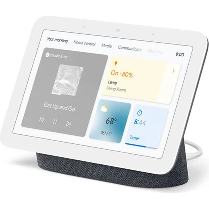 Google Nest Hub (2. Generation) Netzwerk-Lautsprecher, WLAN, Wireless Docking, Bluetooth, Sprachsteuerung, Google Assistant, Sprachassistent, carbon – Bild 3