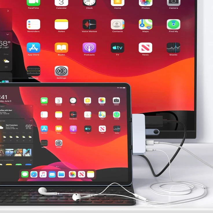 HyperDrive USB-C-Hub-Adapter für iPad Pro 11 n 12.9 Zoll, die meisten USBC Smartphones-Tablets, 4-in – Bild 7