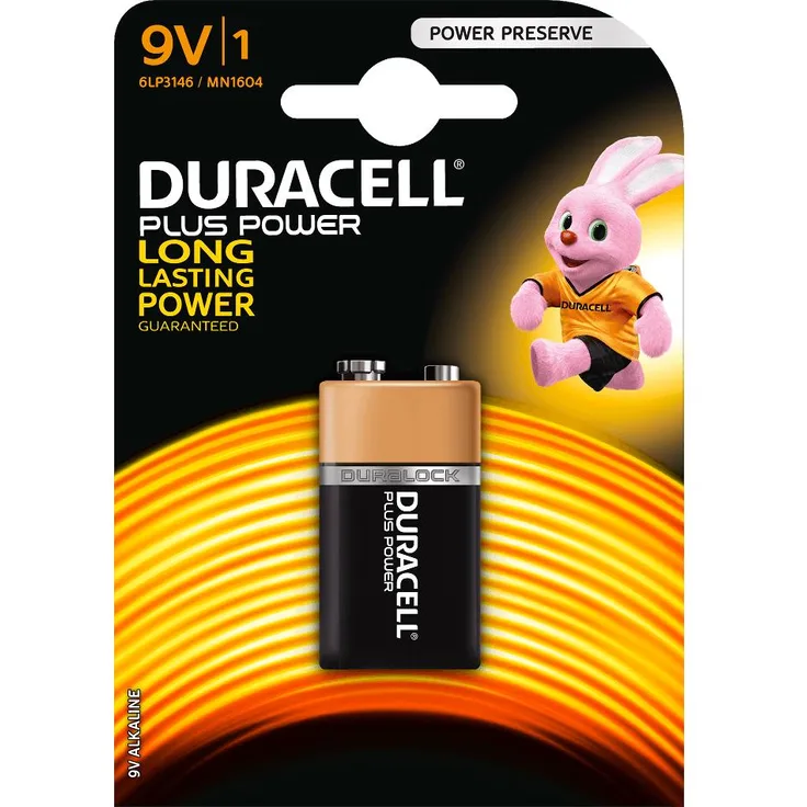 Duracell Alkaline 9V PLUS