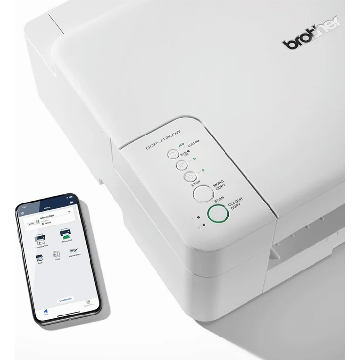 Brother DCP-J1200W (3-in-1) Tintenstrahl, Druckgeschwindigkeit: 16 s/w, 9 Farbe, WLAN, AirPrint, Mopria, WiFi-Direct, USB 2.0 (DCPJ1200WRE1) – Bild 6