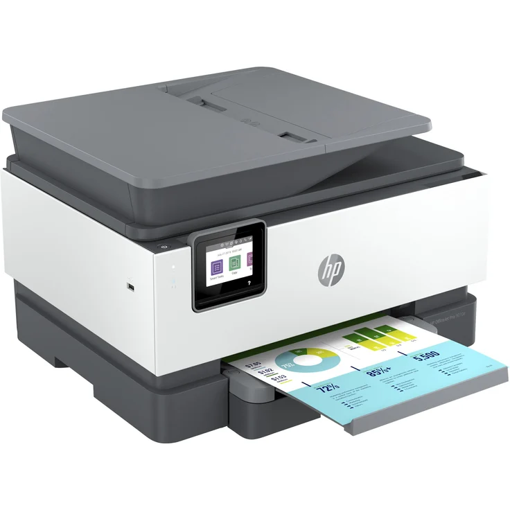 HP OfficeJet Pro 9010e Multifunktionsdrucker (HP+, A4, Drucker, Scanner, Kopierer, Fax, WLAN, LAN, Duplex, Airprint, mit 6 Probemonaten HP Instant Ink Inklusive) Grau, Weiß – Bild 5
