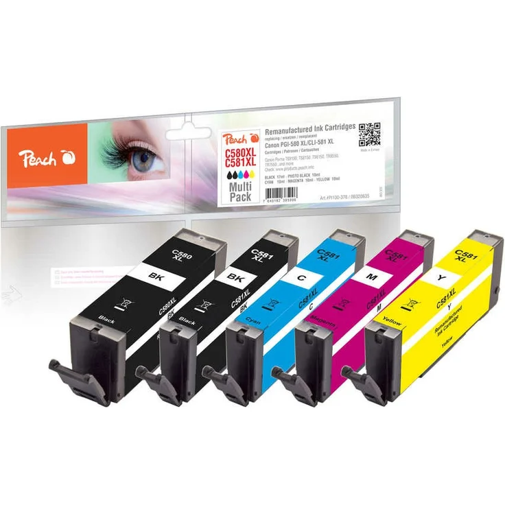 Peach Patrone Canon Nr.580XL-581XL,PEA,Multi-Pack,REM,FW kom – Bild 1