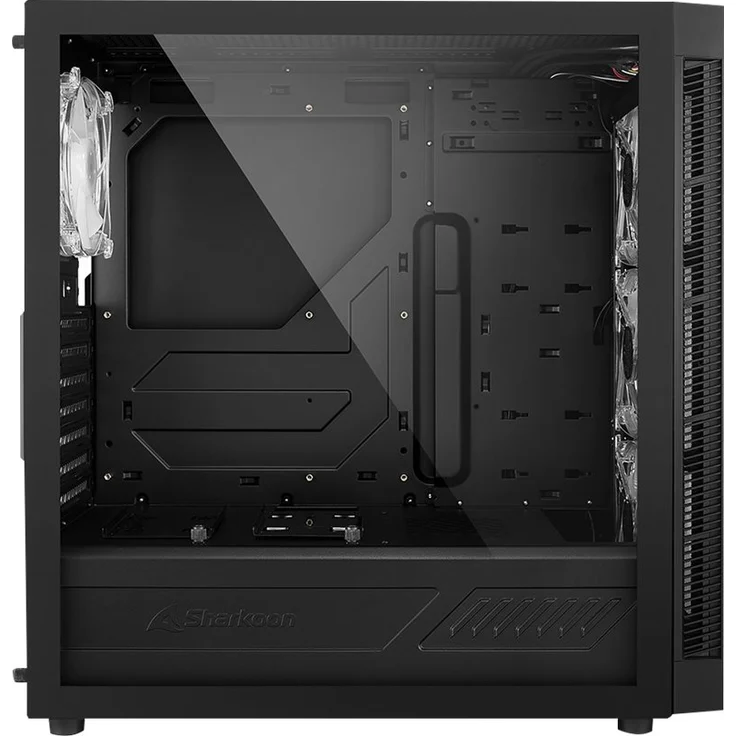 Sharkoon TG6M RGB Tower-Gehäuse, schwarz, Seitenteil aus gehärtetem Glas – Bild 5
